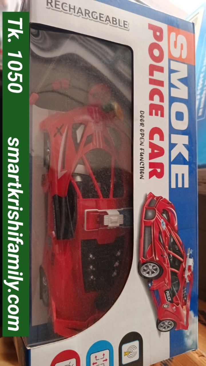 Rechargable, Remote control Smoke Police Car 🚓🚨