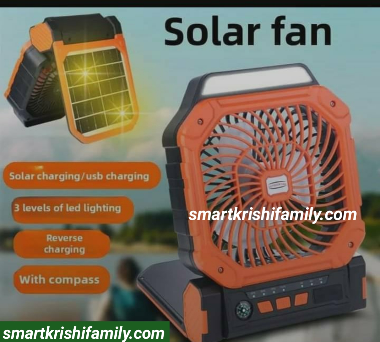 Solar Outdoor Fan